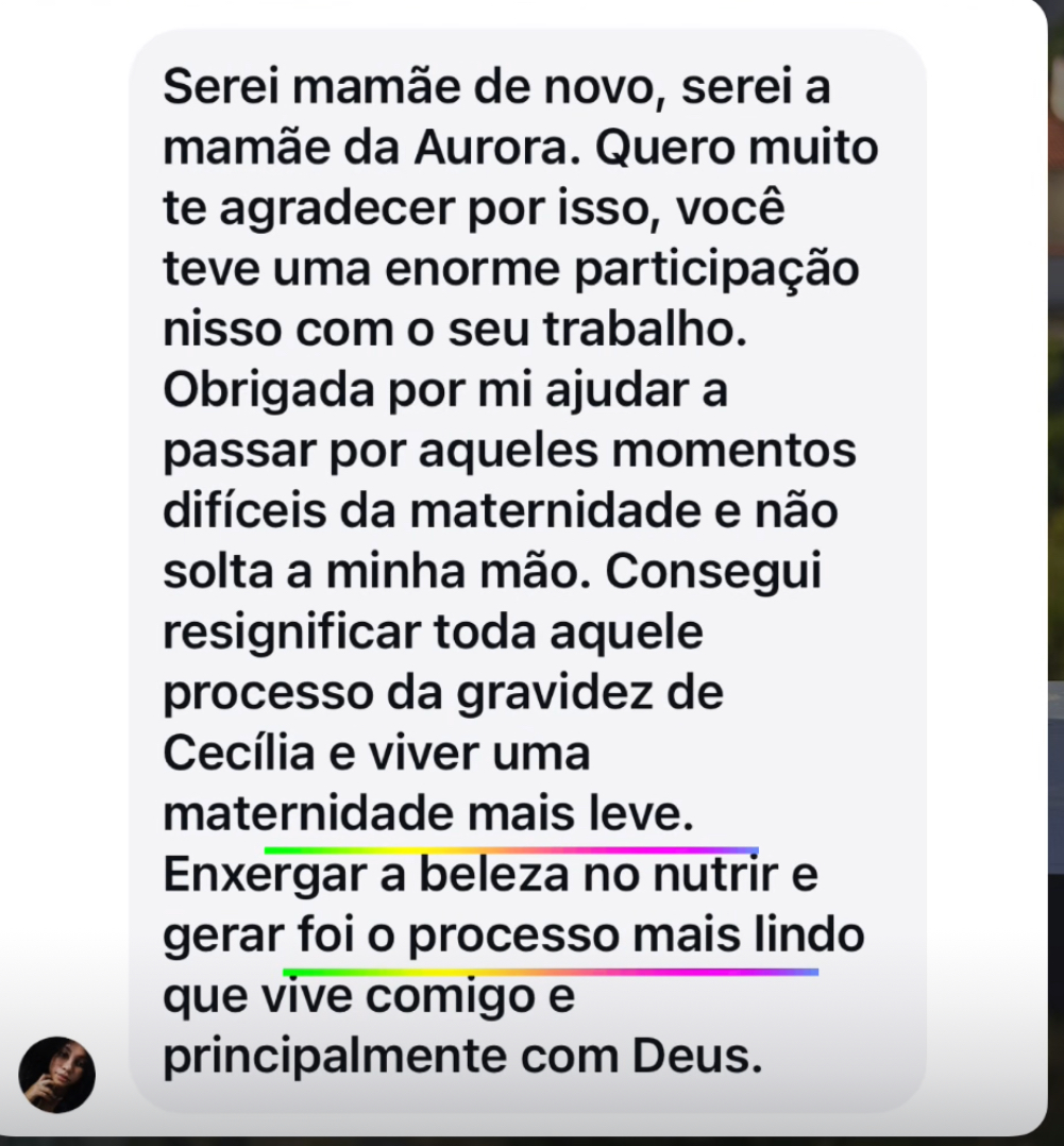 Depoimento 4 de aluna do Método Autocura Sistêmica