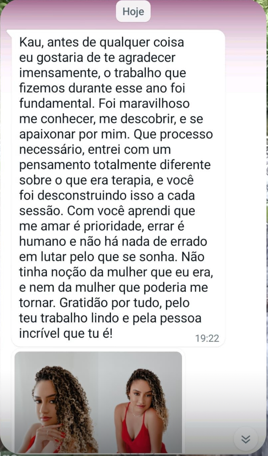 Depoimento 11 de aluna do Método Autocura Sistêmica